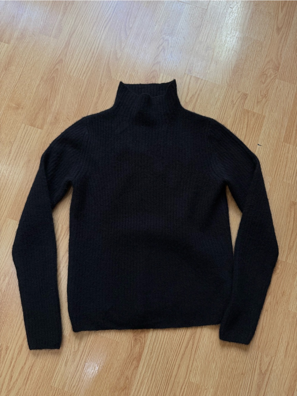 Theory Sisel Nimbus Black 100% Cashmere Turtleneck Sweater S